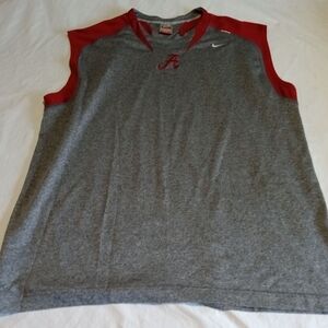 Nike Heather Gray Tank with Red Accents